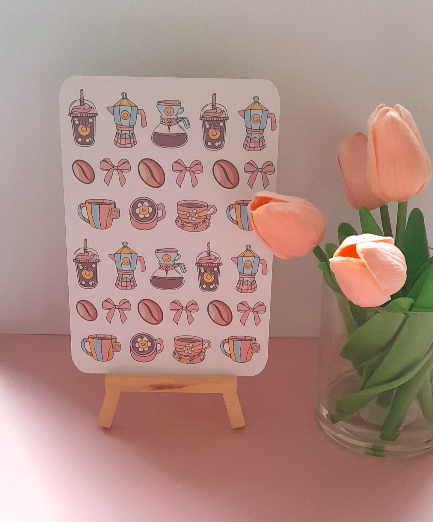 Coffee Lover Mini Sticker Sheet | Matt Sticker Sheet | Planner Stickers | Planner Sticker Sheet | Cute Stickers |Diary | Stationary