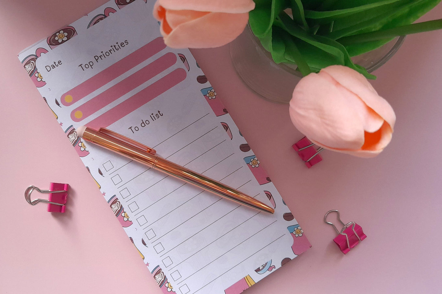 Coffee Lover DL To-Do List | Notepads for Organising | Daily Planner Pad | Tear Off Notepad | Planner Essentials