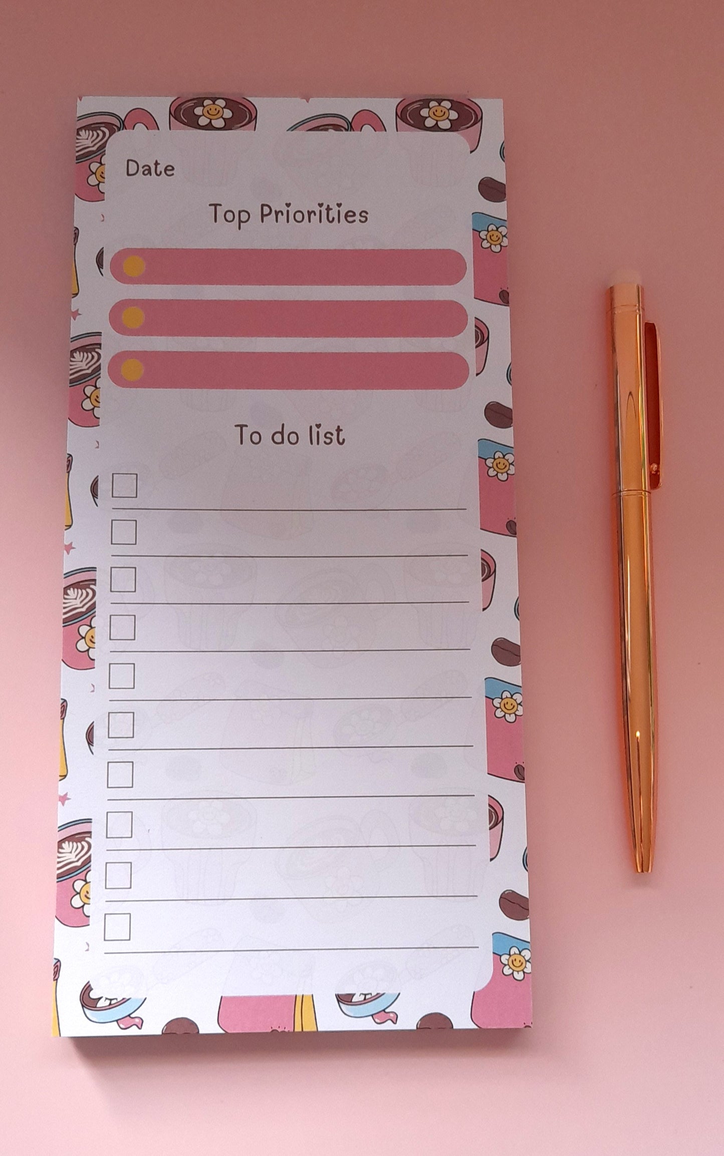 Coffee Lover DL To-Do List | Notepads for Organising | Daily Planner Pad | Tear Off Notepad | Planner Essentials