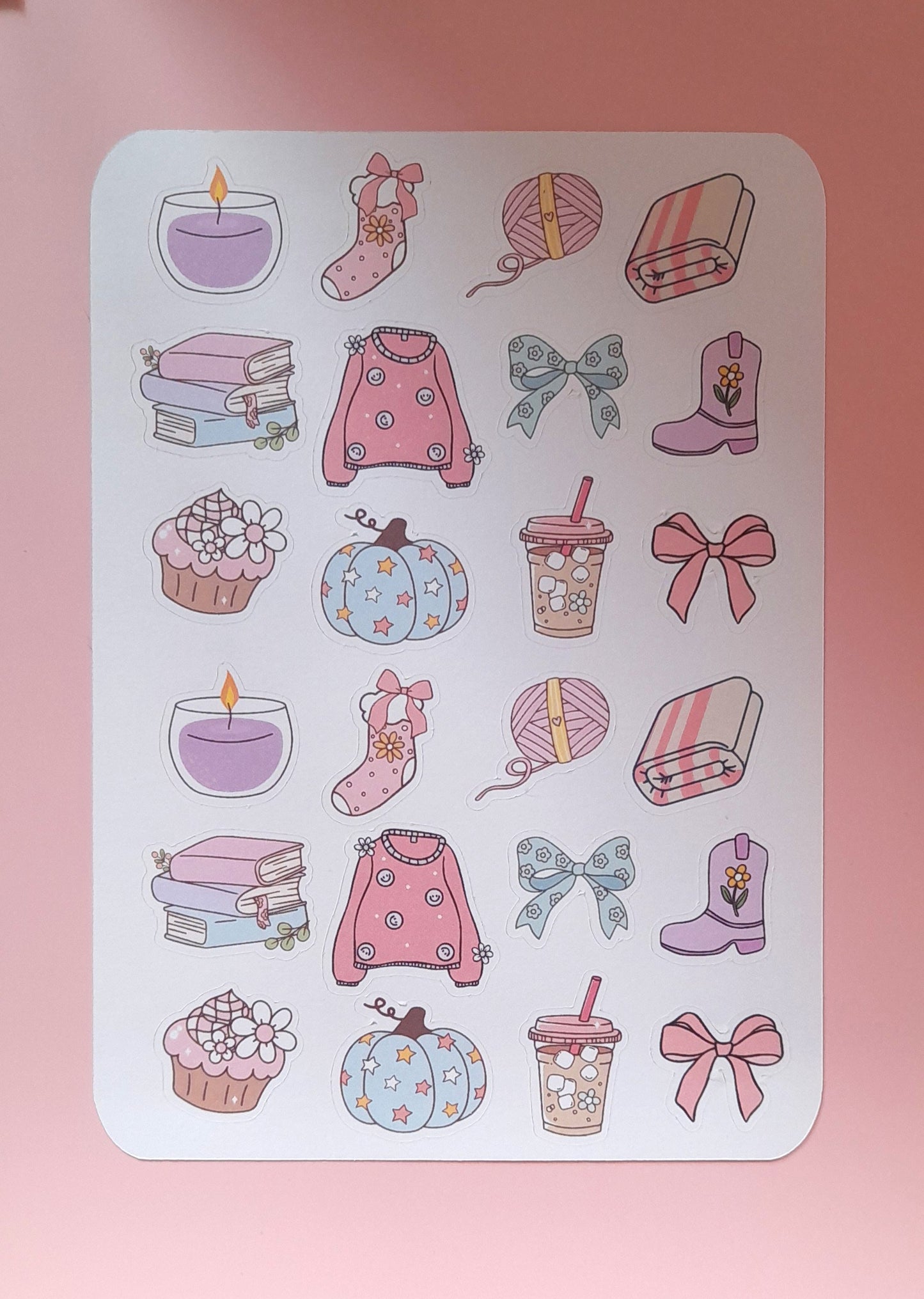Cosy Autumn Vibes Sticker Sheet | Matt Sticker Sheet | Planner Stickers | Planner Sticker Sheet | Cute Stickers |Diary | Stationary