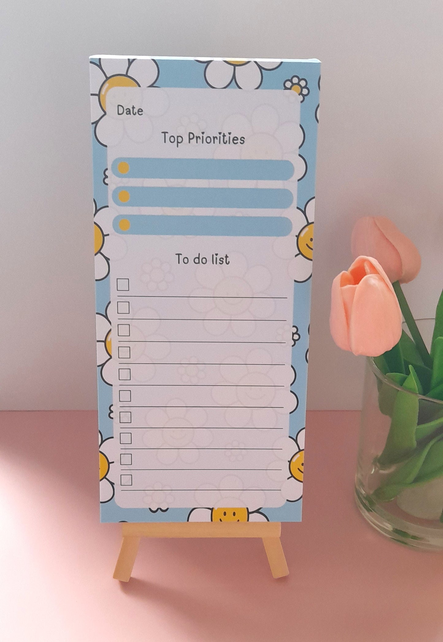 Daisy DL To-Do List | Notepads for Organising | Daily Planner Pad | Tear Off Notepad | Planner Essentials