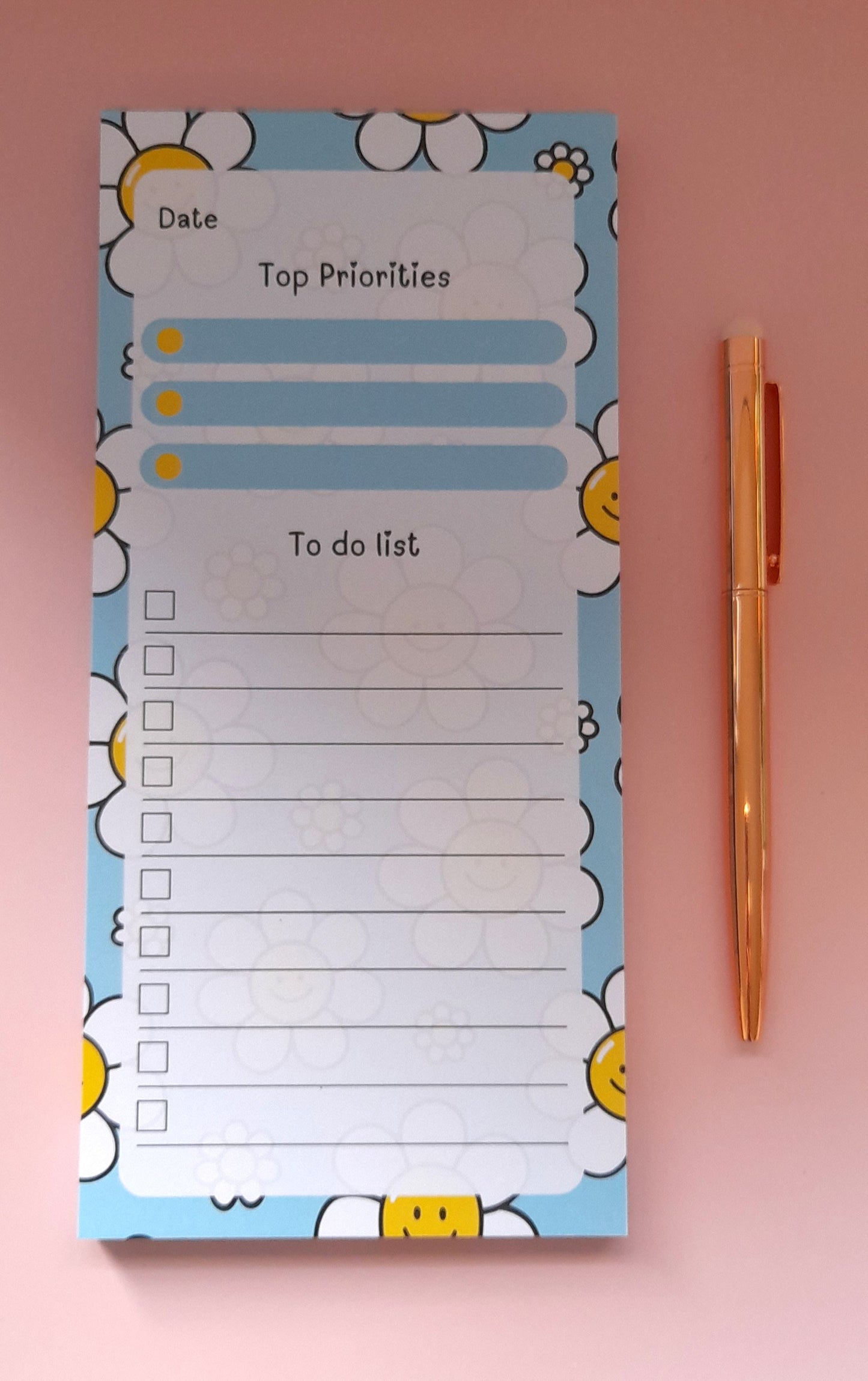 Daisy DL To-Do List | Notepads for Organising | Daily Planner Pad | Tear Off Notepad | Planner Essentials