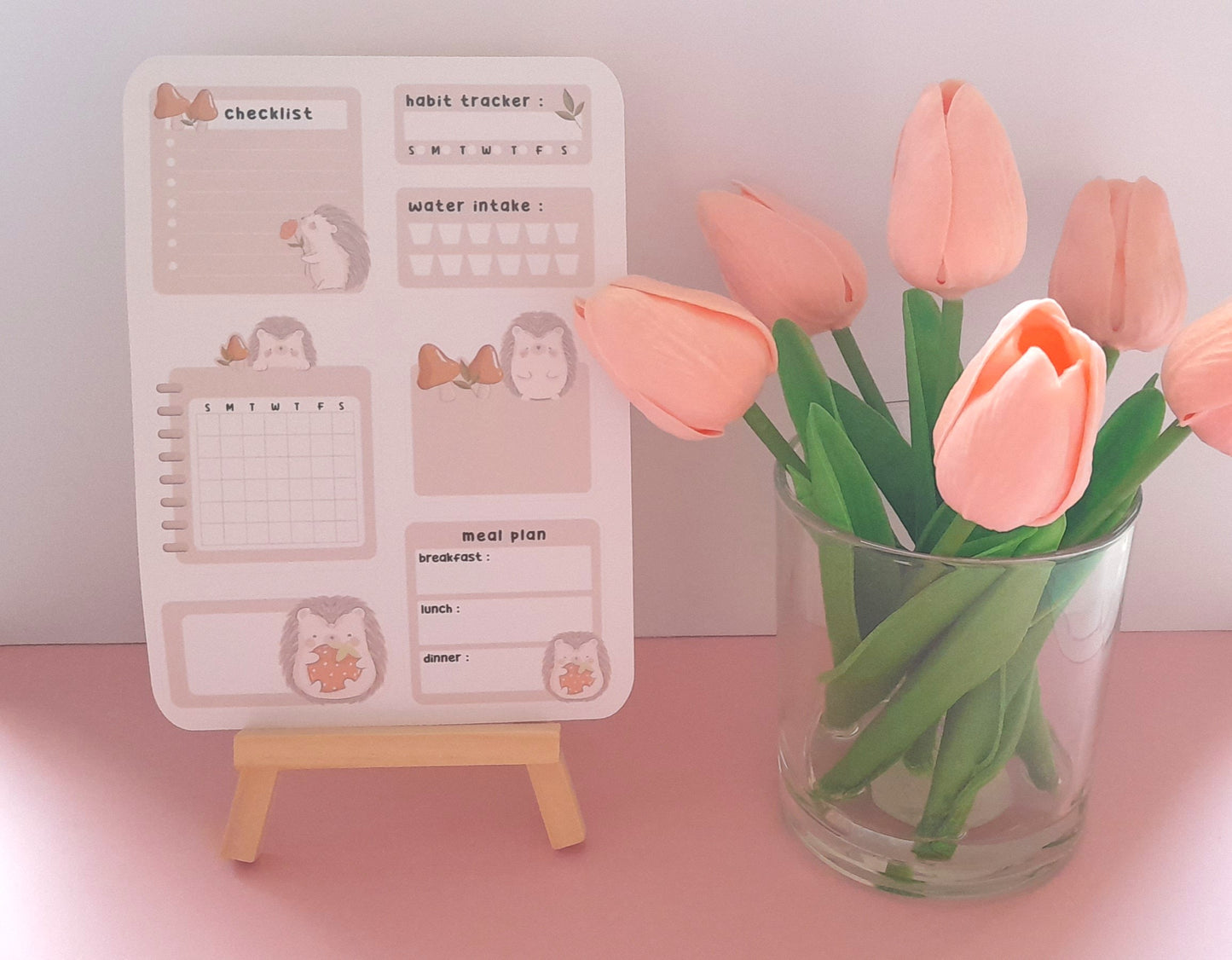 Cute Hedgehog Planner Sticker Sheet | Matt Sticker Sheet | Planner Stickers | Planner Sticker Sheet | Cute Stickers |Diary | Stationary