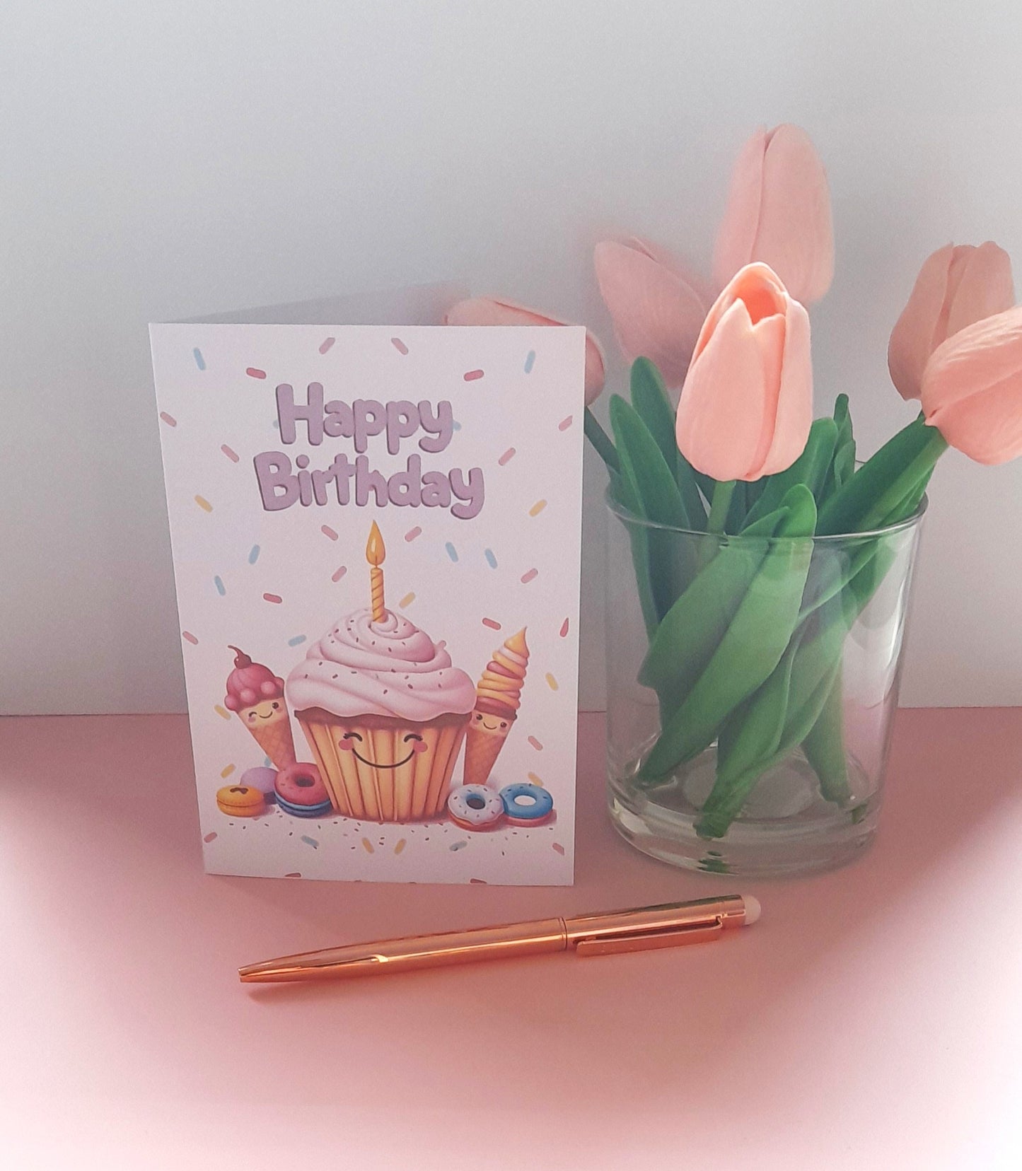 Cup Cake | A6 Greeting Card - Uplifting Greeting Cards | Encouragement Card - Support Card - Greeting Card | Happy Birthday
