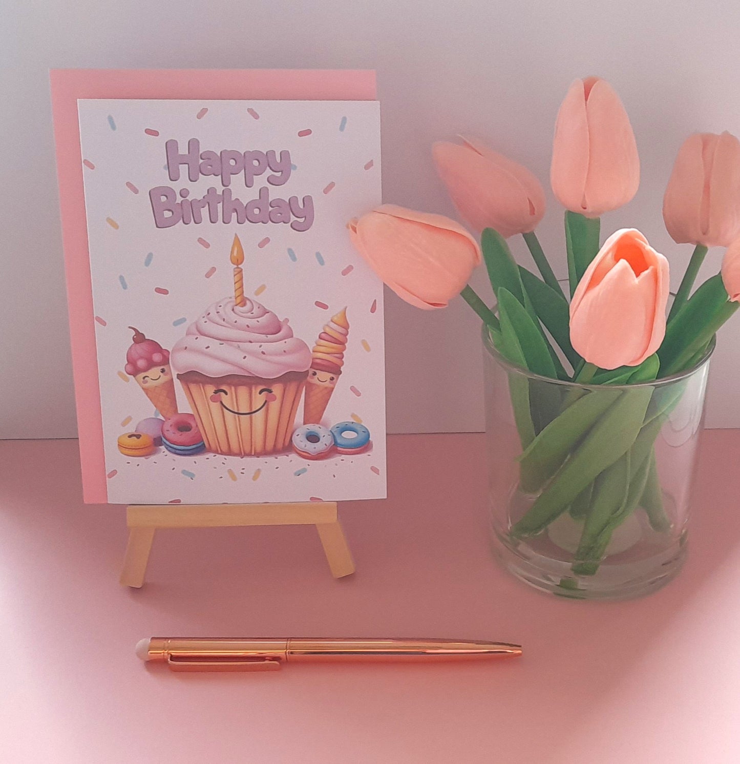Cup Cake | A6 Greeting Card - Uplifting Greeting Cards | Encouragement Card - Support Card - Greeting Card | Happy Birthday