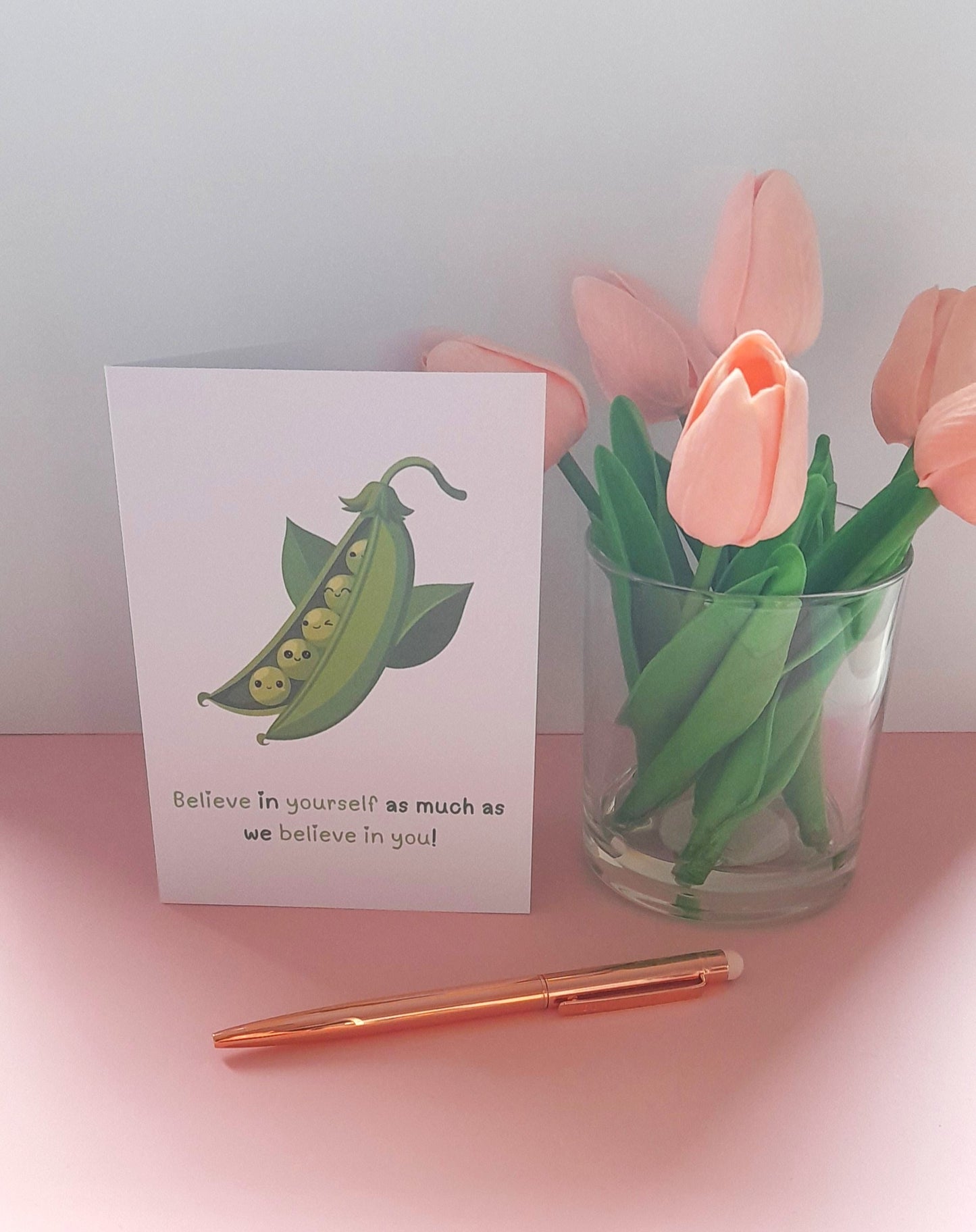 Positivity Peas | A6 Greeting Card - Uplifting Greeting Cards | Encouragement Card Support Card - Greeting Card