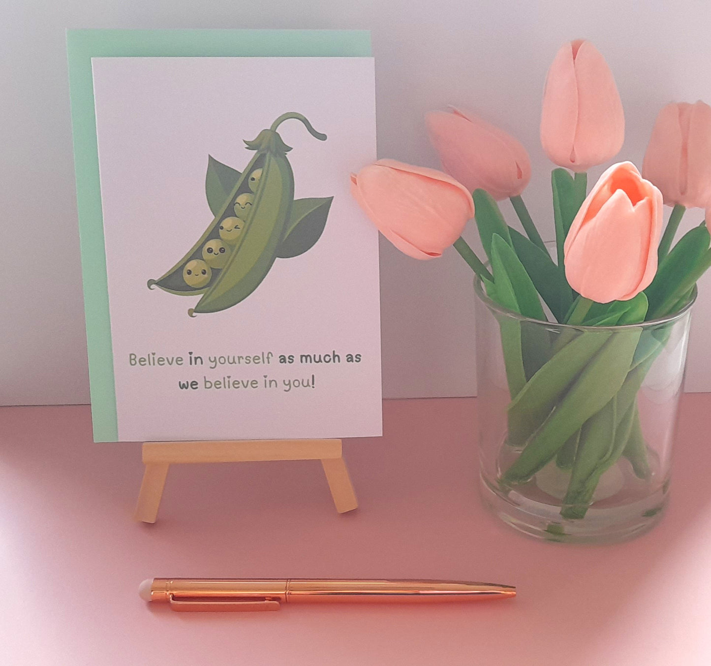 Positivity Peas | A6 Greeting Card - Uplifting Greeting Cards | Encouragement Card Support Card - Greeting Card