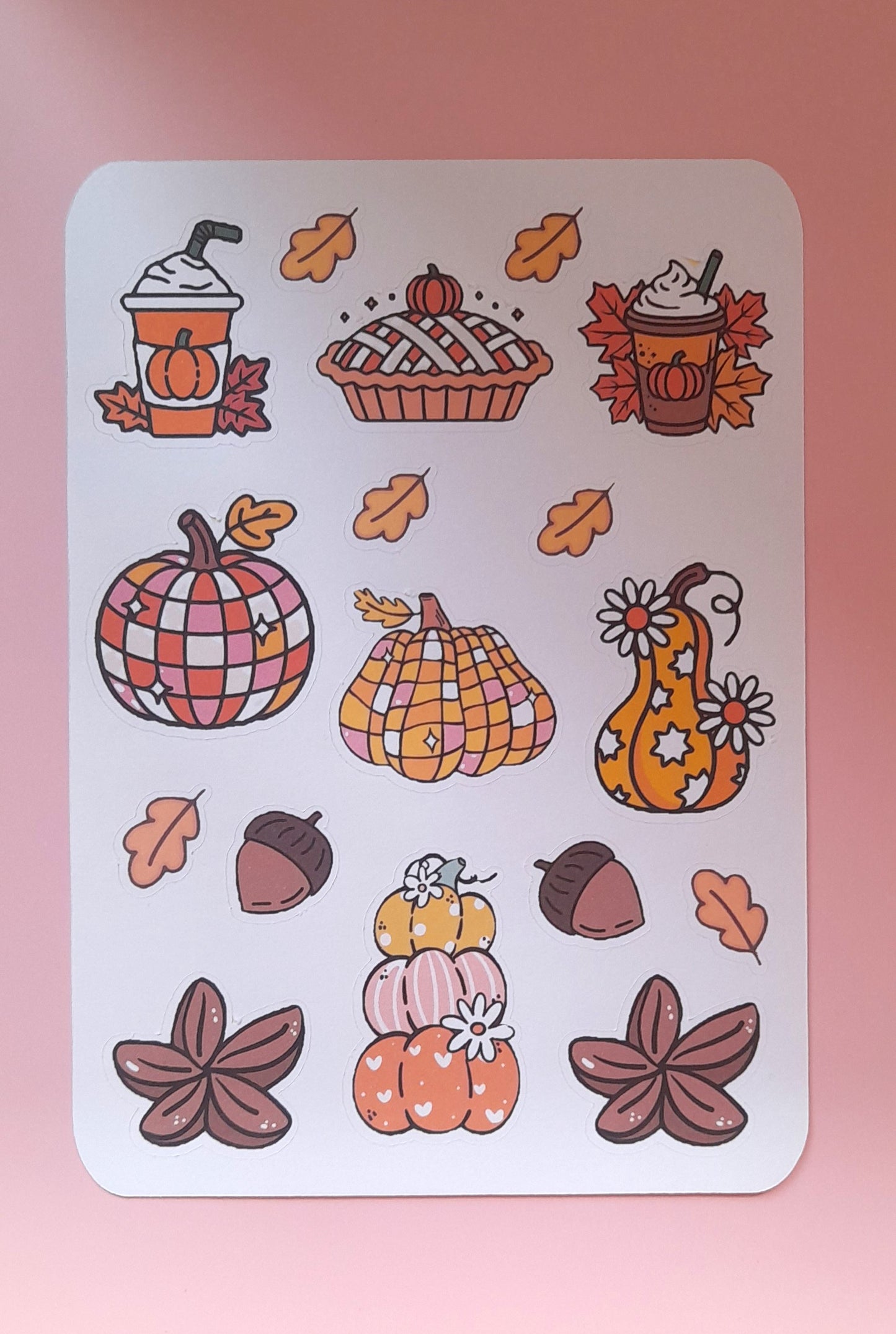 Pumpkin Spice Sticker Sheet | Matt Sticker Sheet | Planner Stickers | Planner Sticker Sheet | Cute Stickers |Diary | Stationary