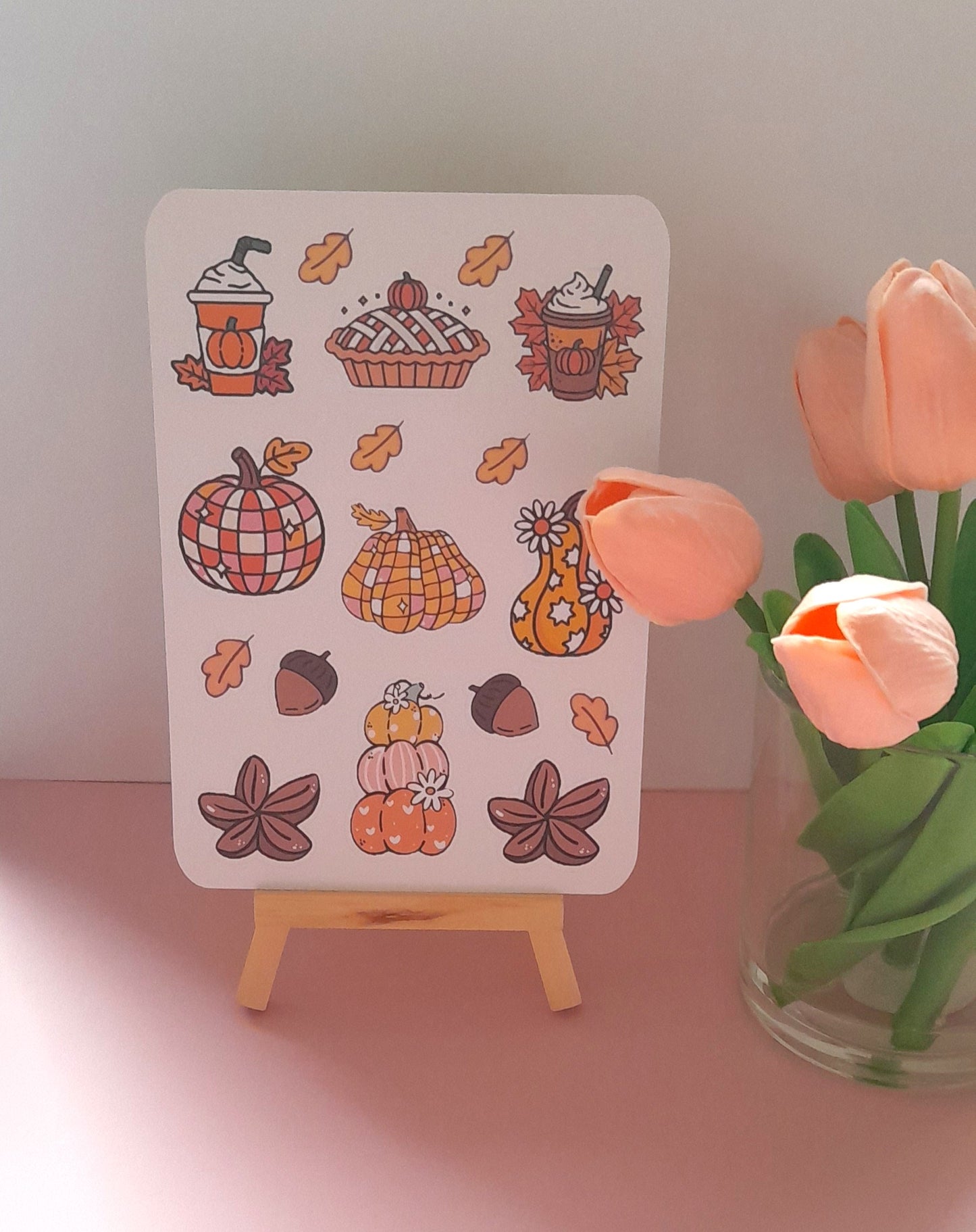 Pumpkin Spice Sticker Sheet | Matt Sticker Sheet | Planner Stickers | Planner Sticker Sheet | Cute Stickers |Diary | Stationary
