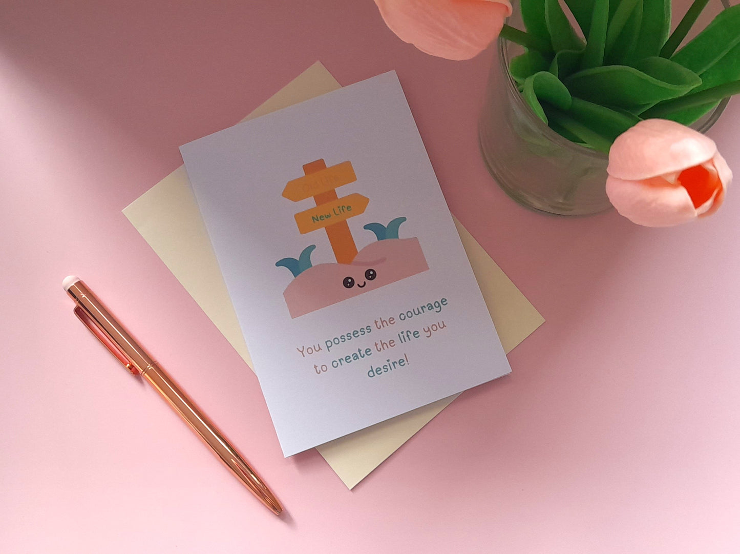 New Life | A6 Greeting Card - Uplifting Greeting Cards | Encouragement Card Support Card - Greeting Card