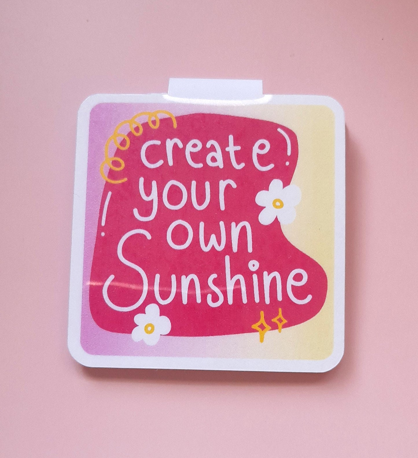 Handmade Magnetic Bookmark | Unique Cute Bookmark for Book Lovers | Positive Message Bookmarks| Literary Gift Idea | Bookish Gift | Sunshine