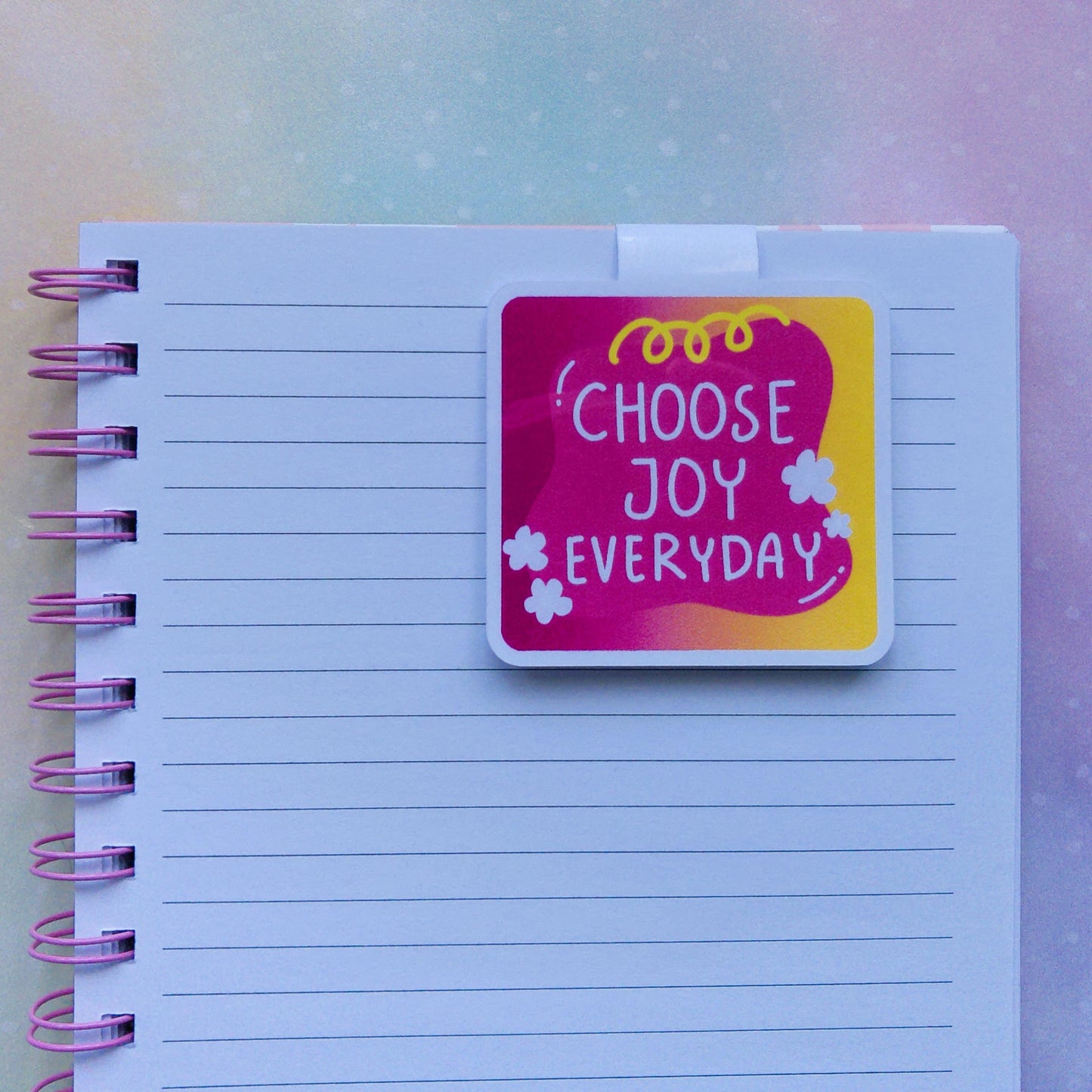 Handmade Magnetic Bookmark | Unique Cute Bookmark for Book Lovers | Positive Message Bookmarks | Literary Gift Idea | Bookish Gift | Joy