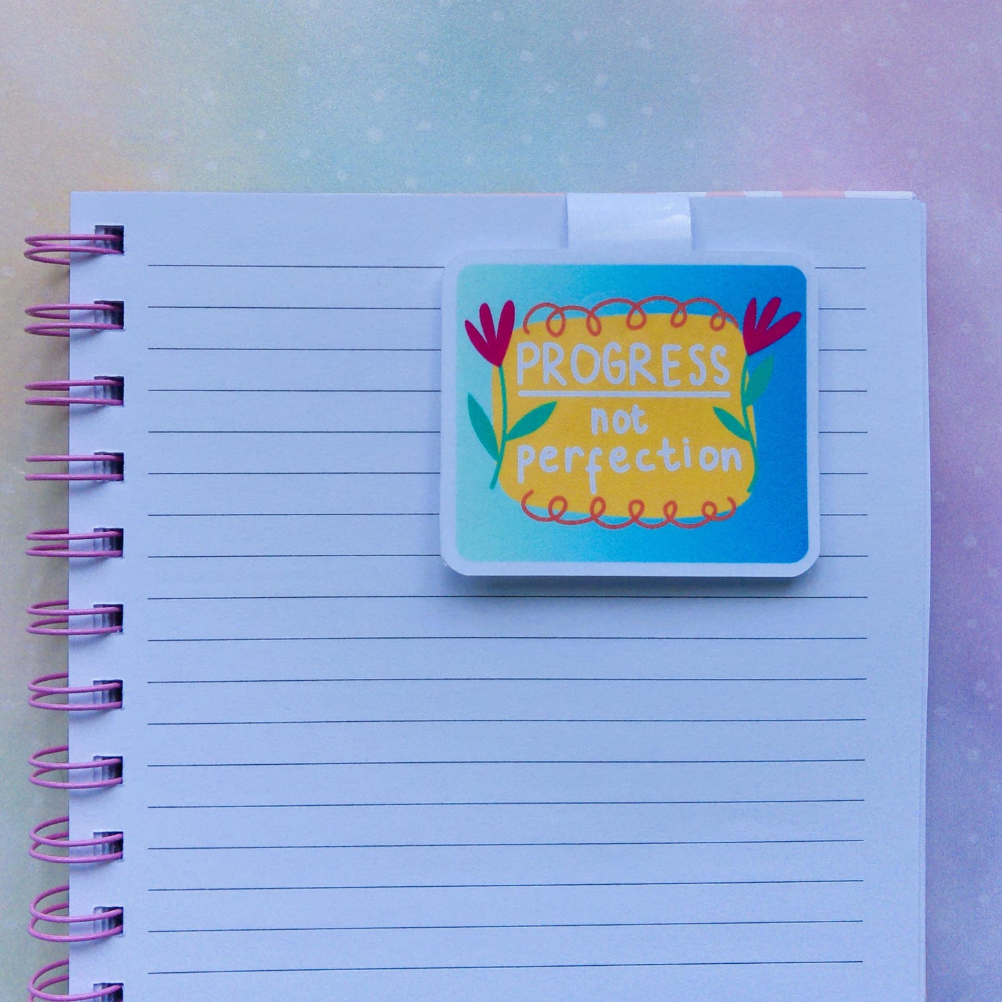 Handmade Magnetic Bookmark | Unique Cute Bookmark for Book Lovers | Positive Message Bookmarks| Literary Gift Idea | Bookish Gift | Progress