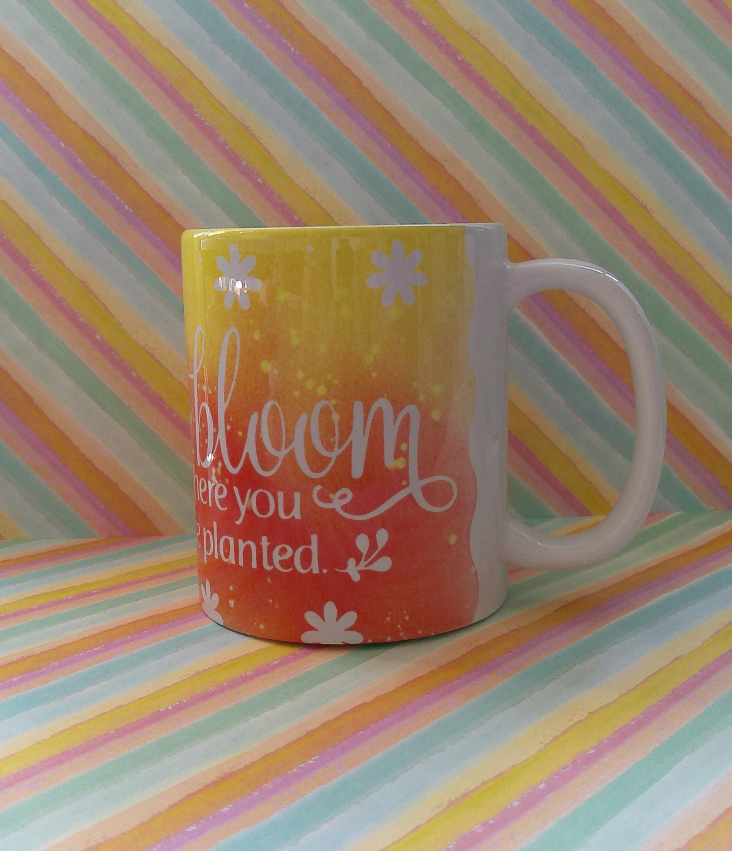 Start Your Day with Positivity| Inspirational 11oz Mug | Perfect Gift | Coffee Lovers | Cute Mug |Drinkware Gift| Bloom Where Planted |