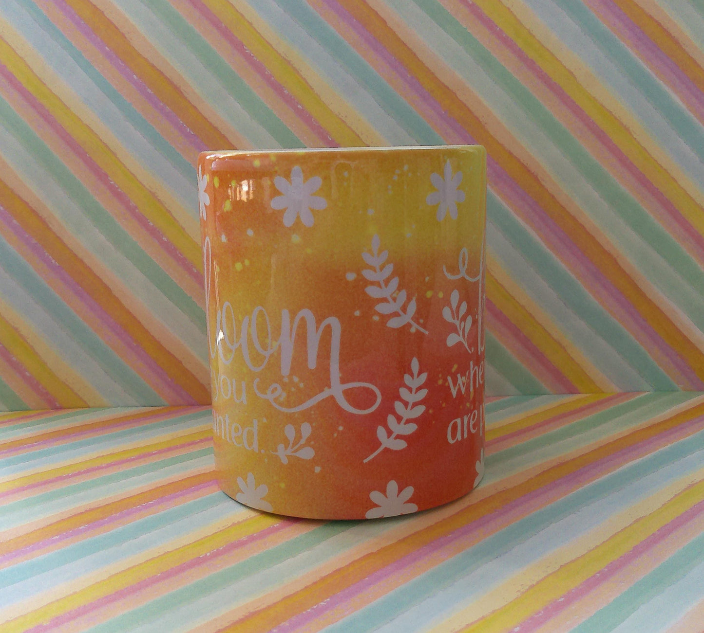 Start Your Day with Positivity| Inspirational 11oz Mug | Perfect Gift | Coffee Lovers | Cute Mug |Drinkware Gift| Bloom Where Planted |