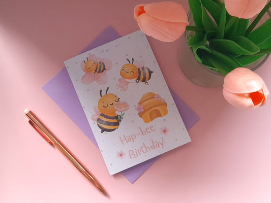 Bumble Bee | A6 Greeting Card - Uplifting Greeting Cards | Encouragement Card - Support Card - Greeting Card | Happy Birthday