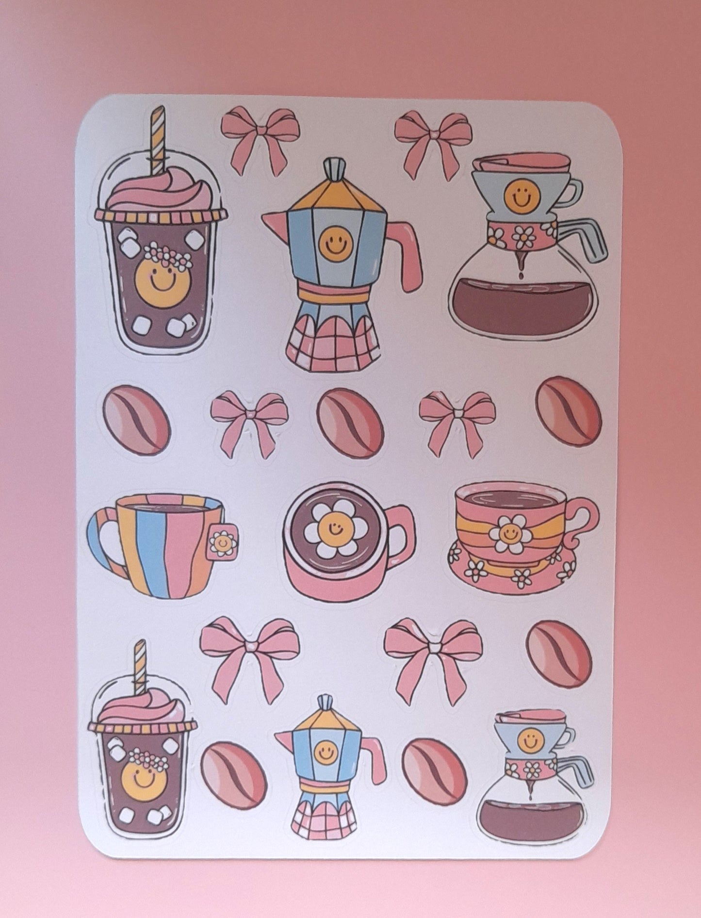 Coffee Lover Sticker Sheet | Matt Sticker Sheet | Planner Stickers | Planner Sticker Sheet | Cute Stickers |Diary | Stationary