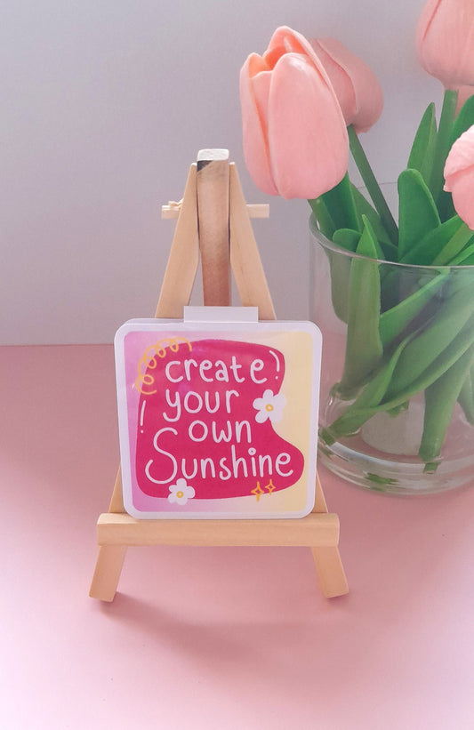 Handmade Magnetic Bookmark | Unique Cute Bookmark for Book Lovers | Positive Message Bookmarks| Literary Gift Idea | Bookish Gift | Sunshine