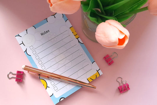 Daisy A6 Notepad | To-Do List & Notepads | Notepads for Organising | Daily Planner Pad | Tear Off Notepad | Planner Essentials