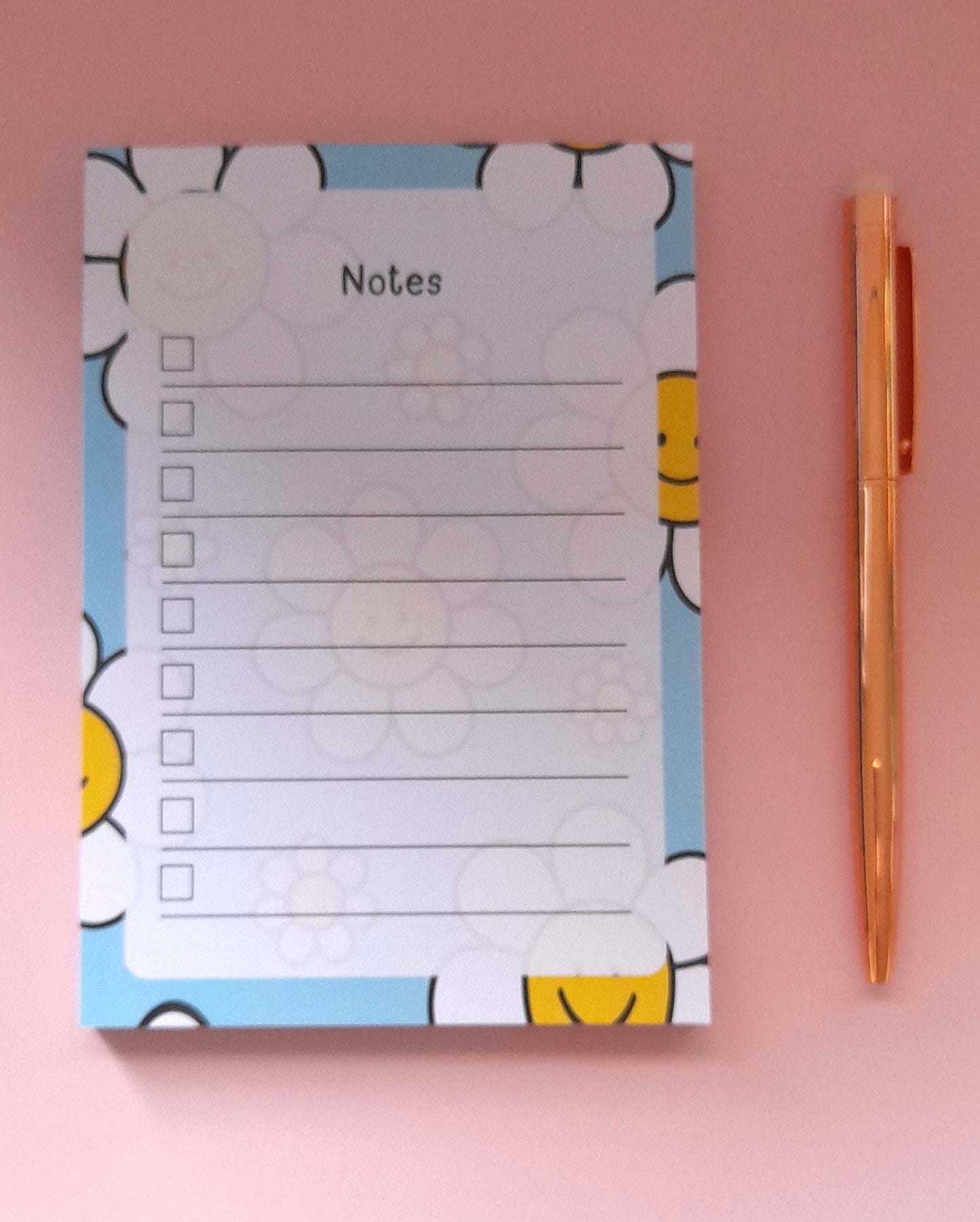 Daisy A6 Notepad | To-Do List & Notepads | Notepads for Organising | Daily Planner Pad | Tear Off Notepad | Planner Essentials