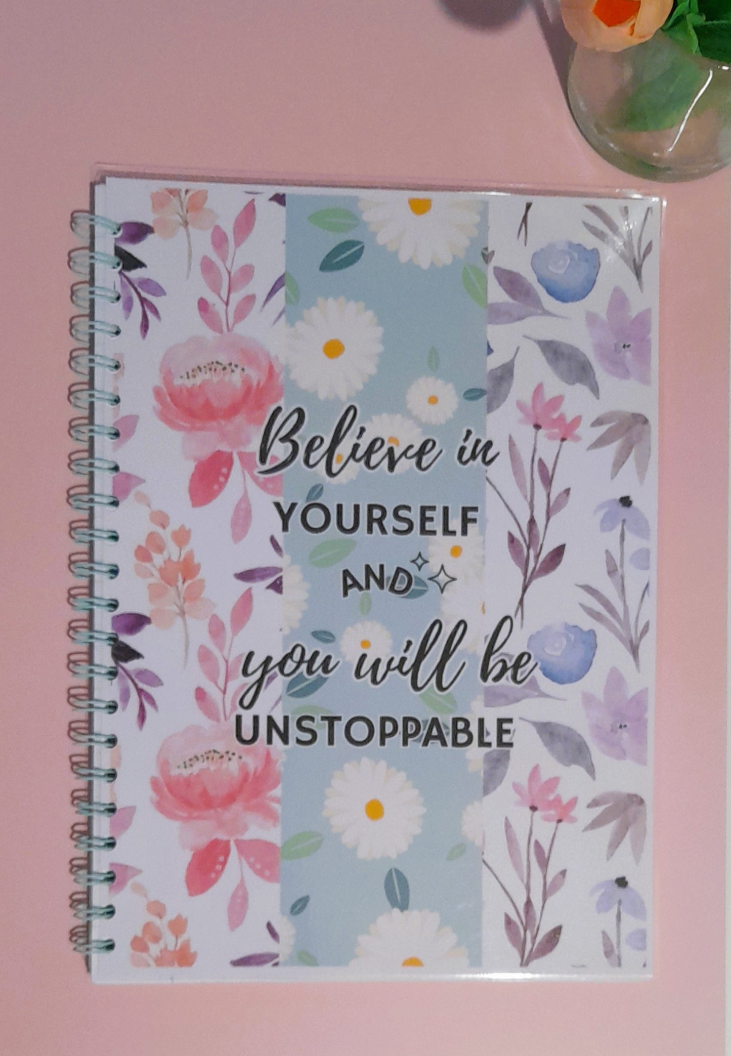Positive Message A4 Lined Notebook | Notebook | Notebook for Organising | Daily Planner Pad | Stationary | Planner Essentials | Believe In Yourself