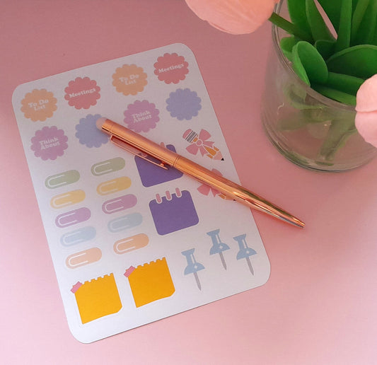 Planner Prompts Sticker Sheet | Matt Sticker Sheet | Planner Stickers | Planner Sticker Sheet | Cute Stickers |Diary | Stationary