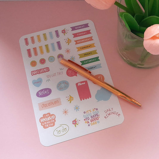 Planner Sticker Sheet | Matt Sticker Sheet | Planner Stickers | Planner Sticker Sheet | Cute Stickers |Diary | Stationary