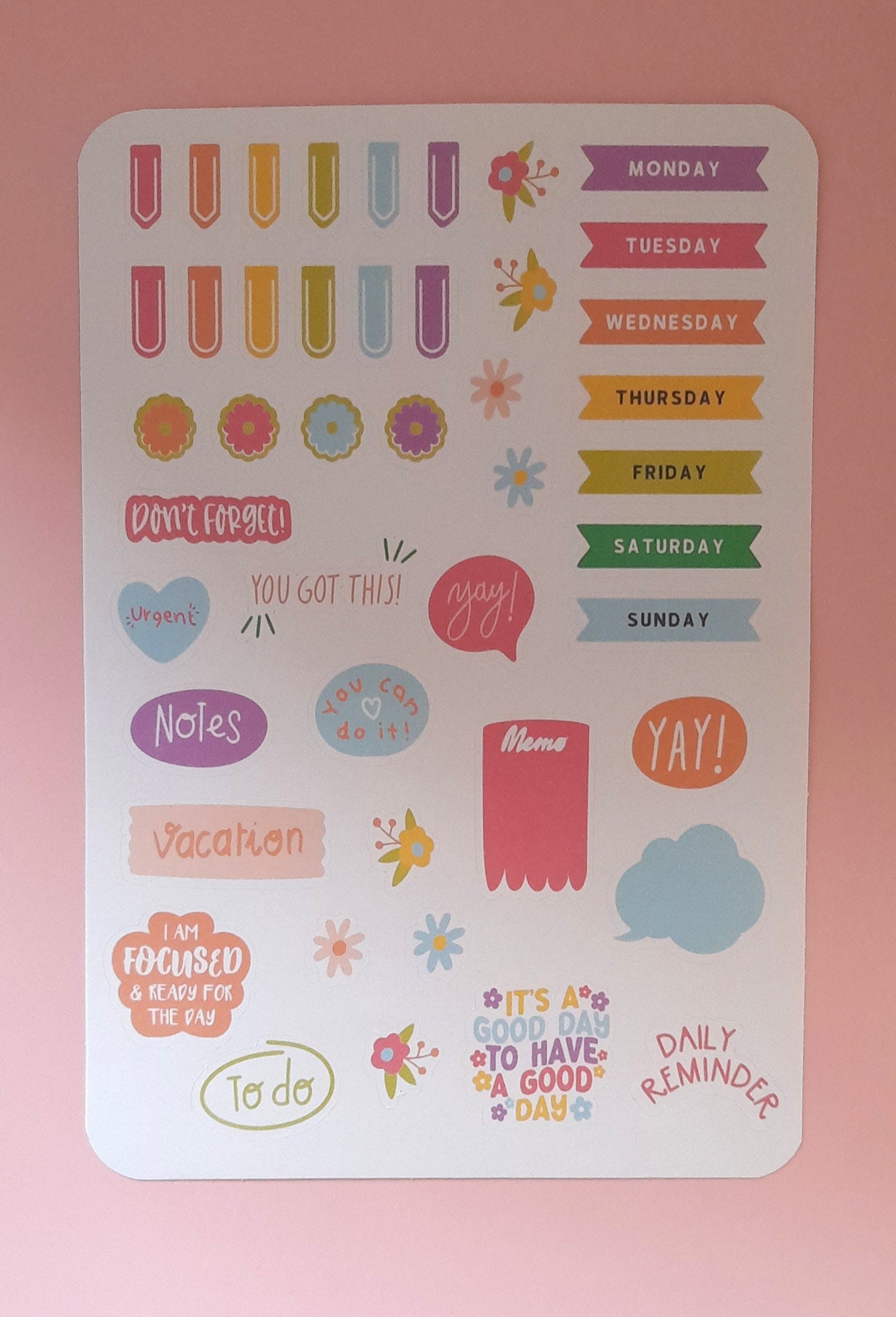 Planner Sticker Sheet | Matt Sticker Sheet | Planner Stickers | Planner Sticker Sheet | Cute Stickers |Diary | Stationary