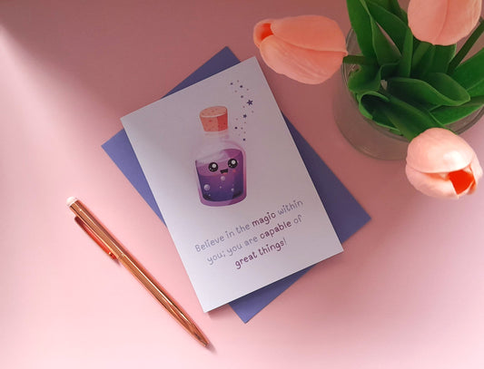 Magic | A6 Greeting Card - Uplifting Greeting Cards | Encouragement Card - Support Card - Greeting Card