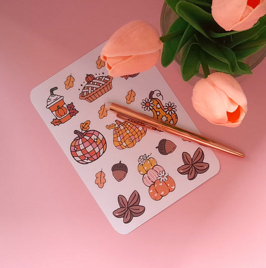 Pumpkin Spice Sticker Sheet | Matt Sticker Sheet | Planner Stickers | Planner Sticker Sheet | Cute Stickers |Diary | Stationary