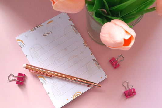 Cosy Rainbow A6 Notepad | To-Do List & Notepads | Notepads for Organising | Daily Planner Pad | Tear Off Notepad | Planner Essentials