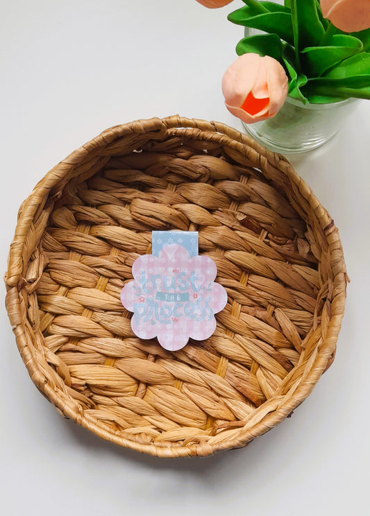 Handmade Magnetic Bookmark | Unique Cute Bookmark for Book Lovers | Positive Message Bookmarks | Literary Gift Idea | Bookish Gift | Trust The Process