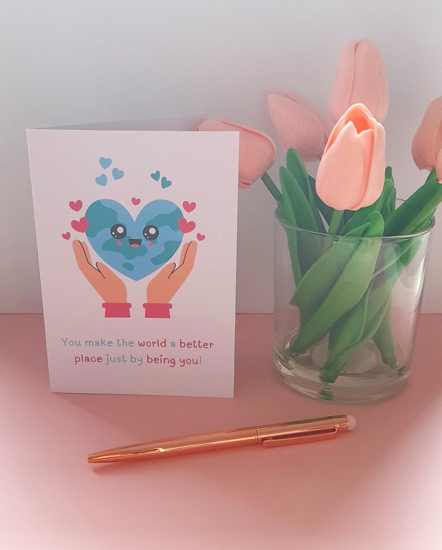 World | A6 Greeting Card - Uplifting Greeting Cards | Encouragement Card - Support Card - Greeting Card