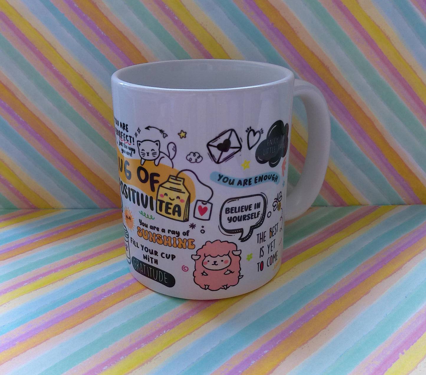 Start Your Day with Positivity| Inspirational 11oz Mug | Perfect Gift | Coffee Lovers | Cute Mug |Drinkware Gift| Mug of Positivity | Tea |