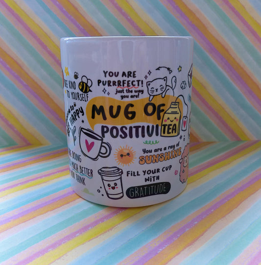 Start Your Day with Positivity| Inspirational 11oz Mug | Perfect Gift | Coffee Lovers | Cute Mug |Drinkware Gift| Mug of Positivity | Tea |