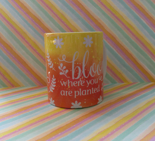 Start Your Day with Positivity| Inspirational 11oz Mug | Perfect Gift | Coffee Lovers | Cute Mug |Drinkware Gift| Bloom Where Planted |