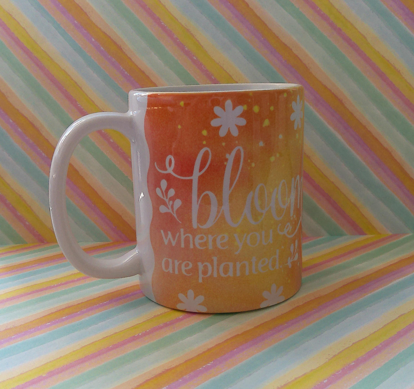 Start Your Day with Positivity| Inspirational 11oz Mug | Perfect Gift | Coffee Lovers | Cute Mug |Drinkware Gift| Bloom Where Planted |